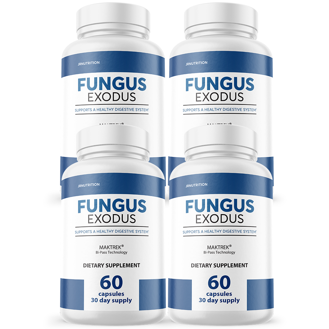 Fungus Exodus - Digestive System Dietary Supplement 60 Capsules (4 Pack)